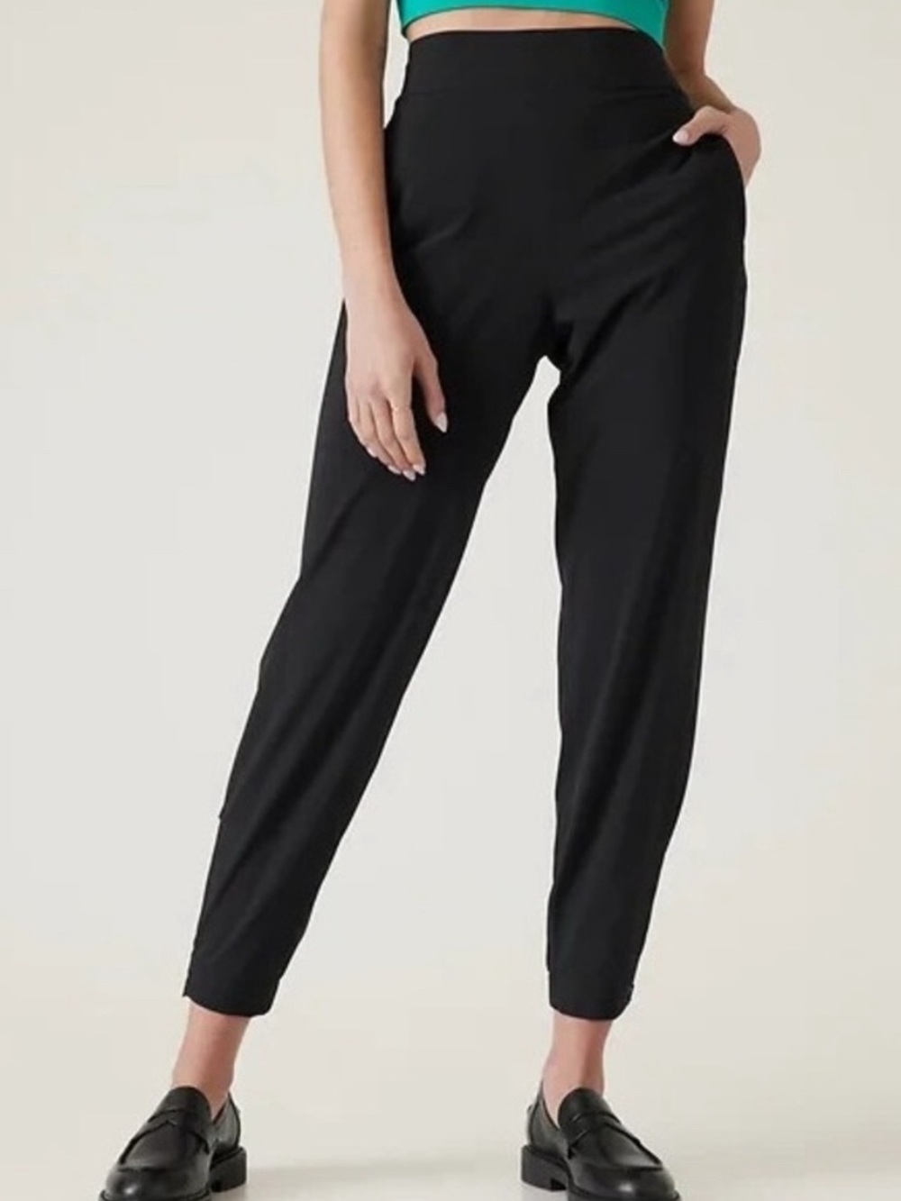 NEW Athleta Brooklyn Heights High Rise Jogger Black Size 8 tall